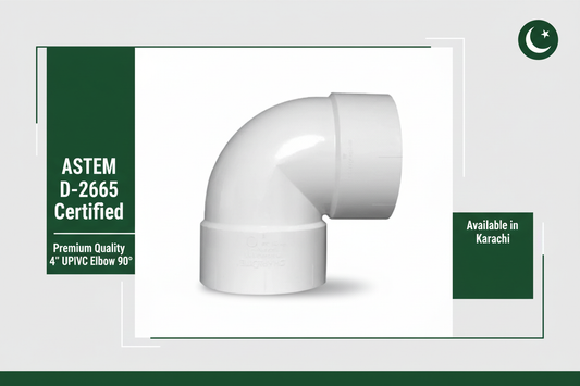 ASTM D-2665 Certified - Premium Quality 4" UPVC Elbow 90° Available in Karachi