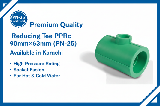 Reducing Tee PPRc 90mm×63mm (PN-25) - Available in Karachi