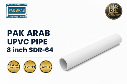 Pak Arab UPVC Pipe 8 inch SDR-64 White Hero Banner