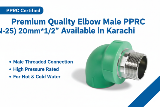 Elbow Male PPRC PN-25 20mm*1/2" Premium Quality Available in Karachi