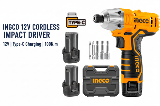 Ingco 12V Cordless Impact Driver Hero Banner - Professional Product Display