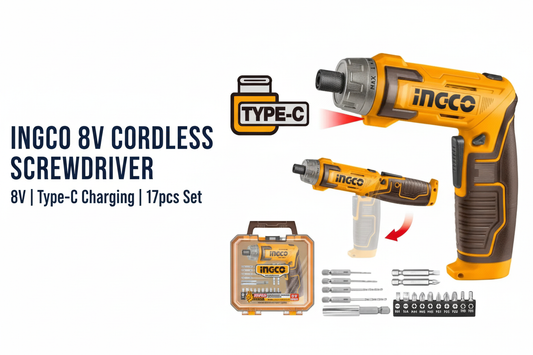 Ingco 8V Cordless Screwdriver Hero Banner - Professional Product Display