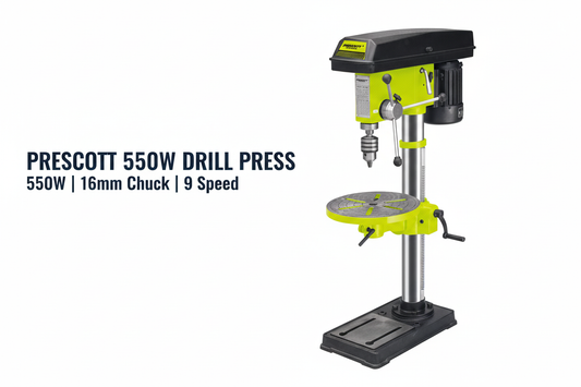 Prescott 550W Drill Press Hero Banner - Professional Product Display