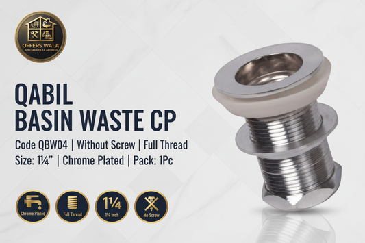 Qabil QBW04 Basin Waste CP Full Thread – Hero Banner A+ Image