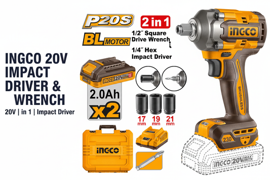 Ingco 20V Impact Driver Wrench Hero Banner - Professional Product Display