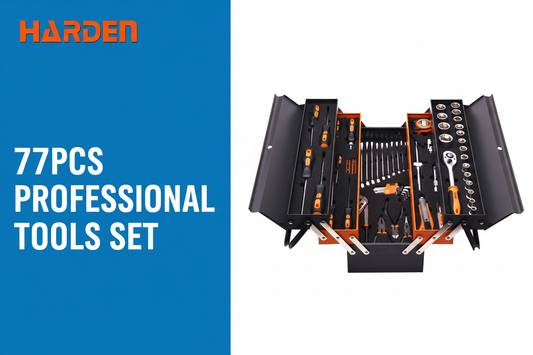 Harden 77pcs Professional Tools Set Hero Banner - Professional Product Display