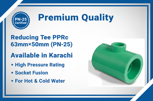 Reducing Tee PPRc 63mm×50mm (PN-25) - Available in Karachi