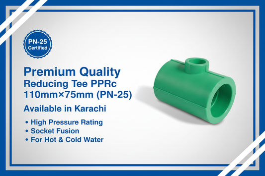 Reducing Tee PPRc 110mm×75mm (PN-25) - Available in Karachi