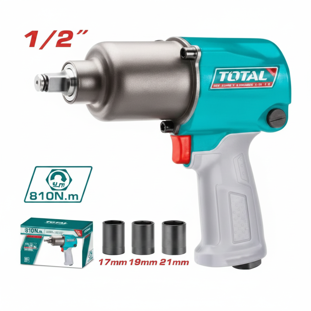 TOTAL 1/2" Air Impact Wrench TAT40122 610Nm Heavy Duty – Buy in Karachi Pakistan
