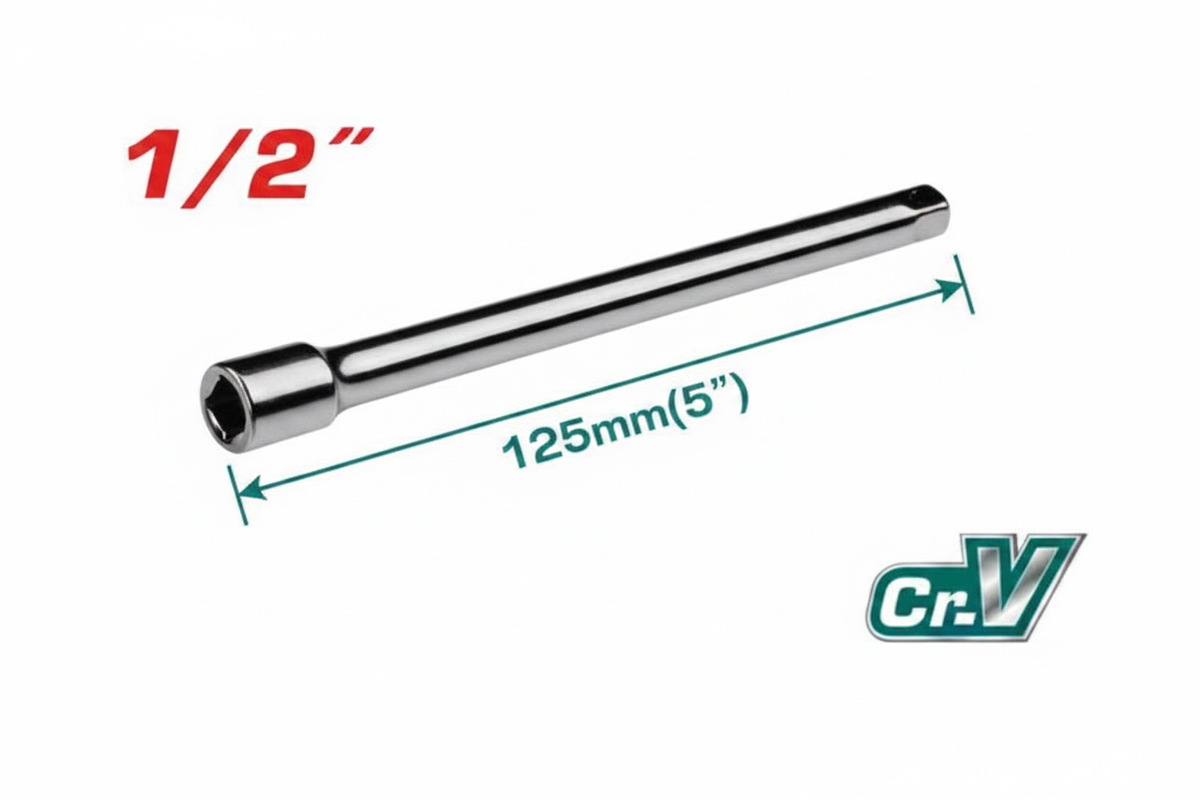 1/2" Extension Bar 5" 127mm Chrome Plated