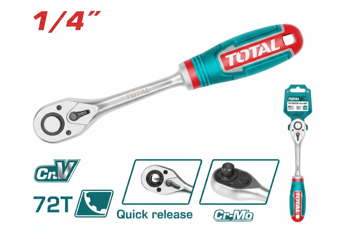 1/4 Inch Ratchet Wrench 45T THT106146 CR-V Steel Hand Tool – Buy in Karachi | Offers Wala