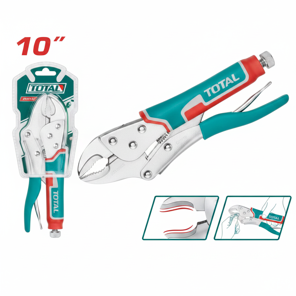 THT191003 Curved Jaw Locking Plier 10 inch Carbon Steel Nickel Plated – Buy in Karachi