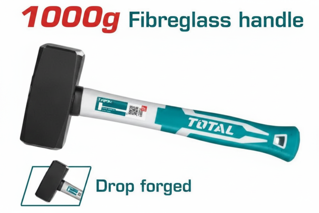 Heavy Duty 1000g Drop-Forged Stoning Hammer with Fibreglass Handle – Buy in Karachi Pakistan