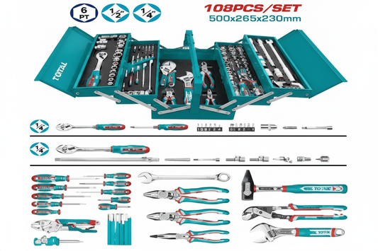 108 Pcs Tool Chest Set THTCS121081 – Professional Socket Ratchet & Screwdriver Kit in Karachi | Offers Wala