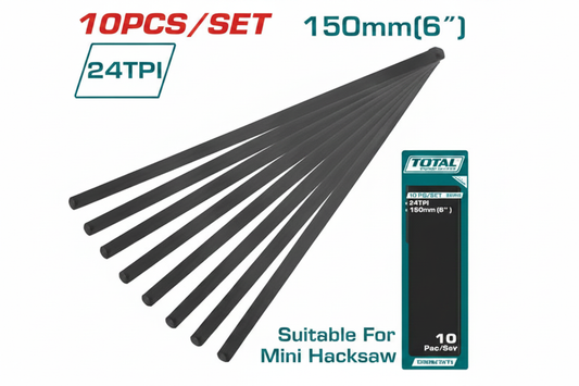 Mini Hacksaw Blade TMHSB1501 6 Inch 24T 65Mn Steel 10Pcs Set – Buy in Karachi