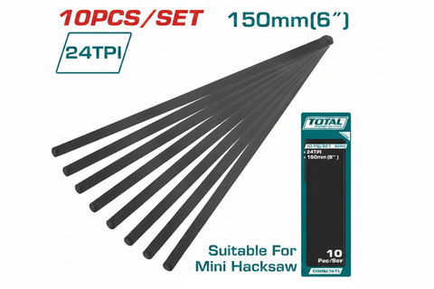 Mini Hacksaw Blade TMHSB1501 6 Inch 24T 65Mn Steel 10Pcs Set – Buy in Karachi
