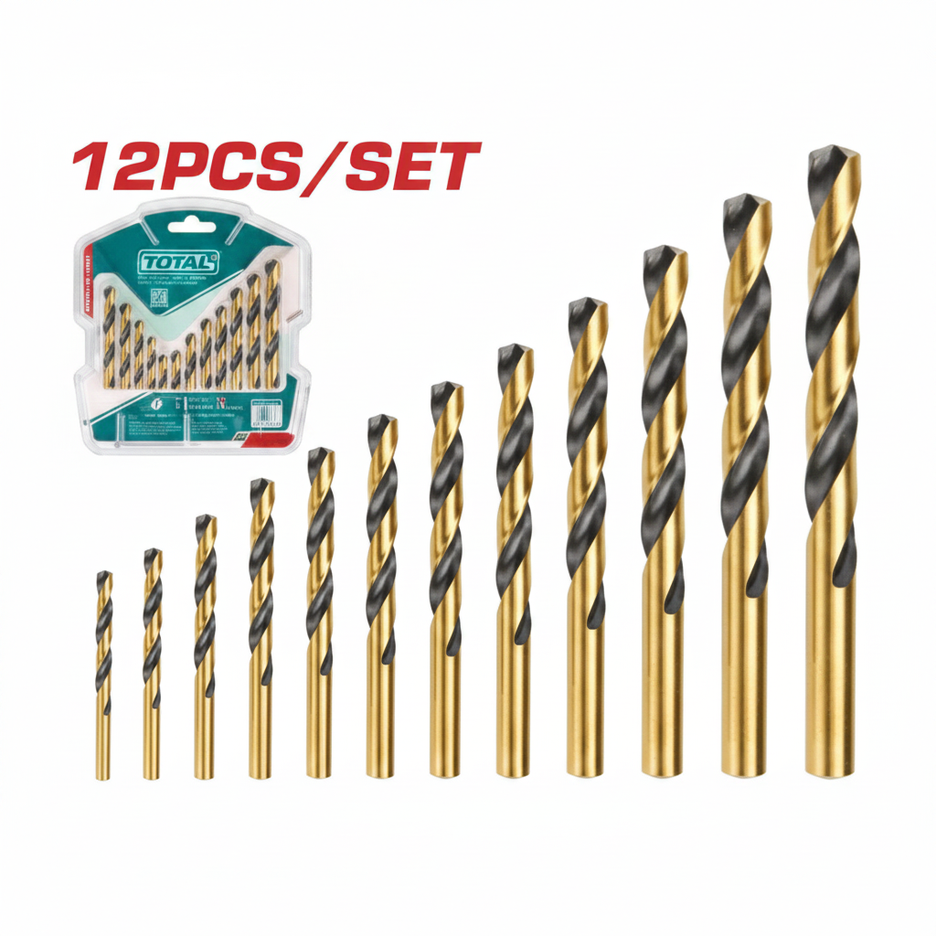 HSS Twist Drill Bits Set 12Pcs – High Speed Steel Drill Bits for Metal, Wood & Plastic | Buy in Karachi