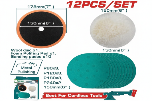 TAC15012 12-Piece Polishing and Grinding Set 150mm – Buy in Karachi | Offers Wala