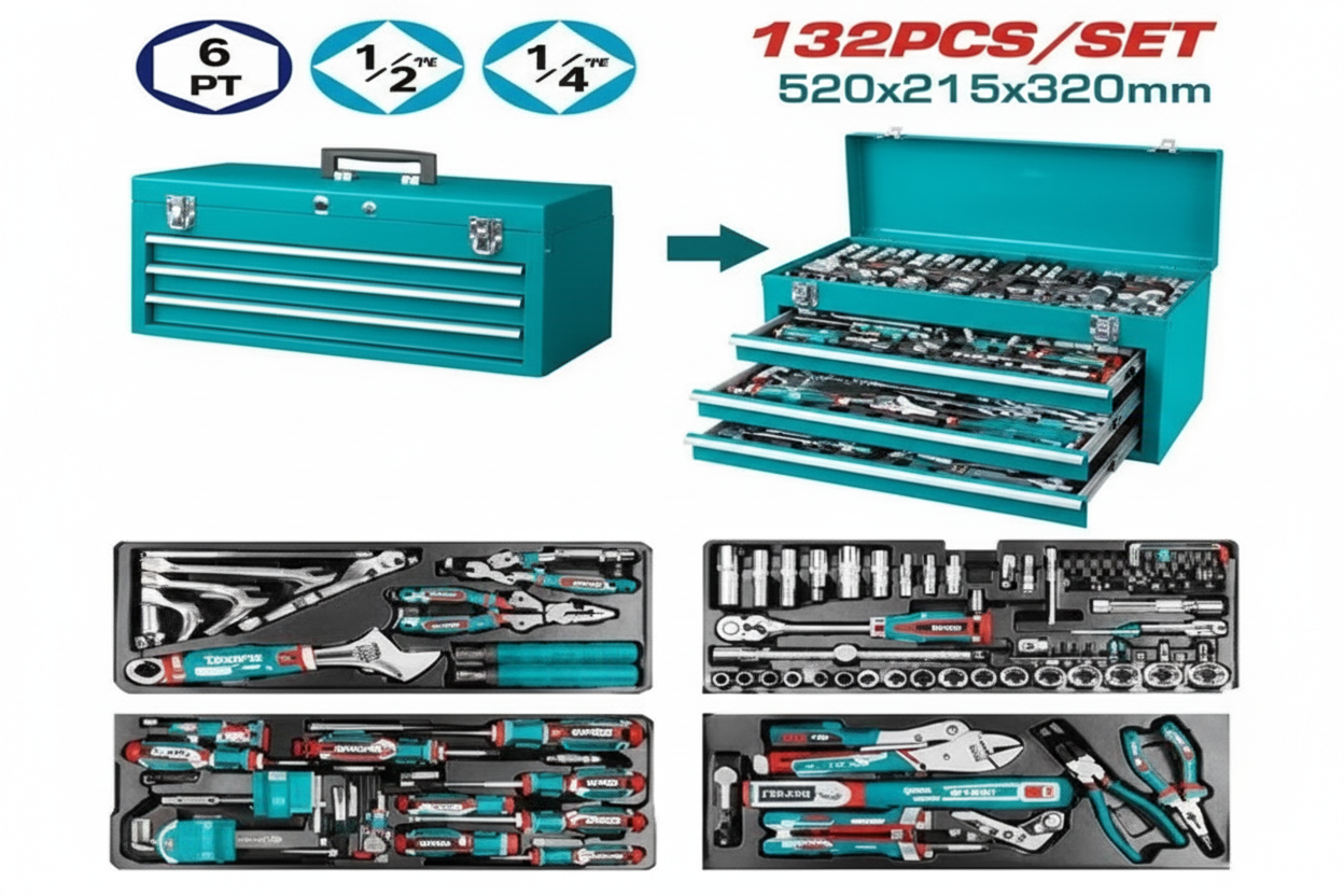 132 Pcs Tool Chest Set THPTCS71321 – Professional Hand Tools in Karachi | Offers Wala