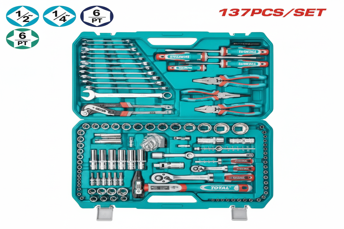 137 Pcs Combination Tools Set THKTHP21376 – Professional Hand Tool Kit available in Karachi