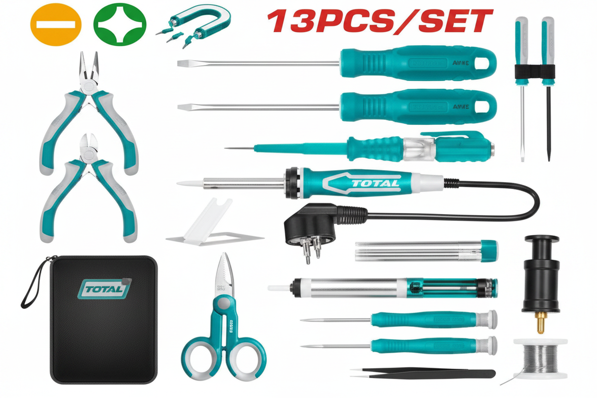 13 Pcs Telecom Tools Set TKTTSK0132 – Professional Electrician & Telecom Kit | Karachi