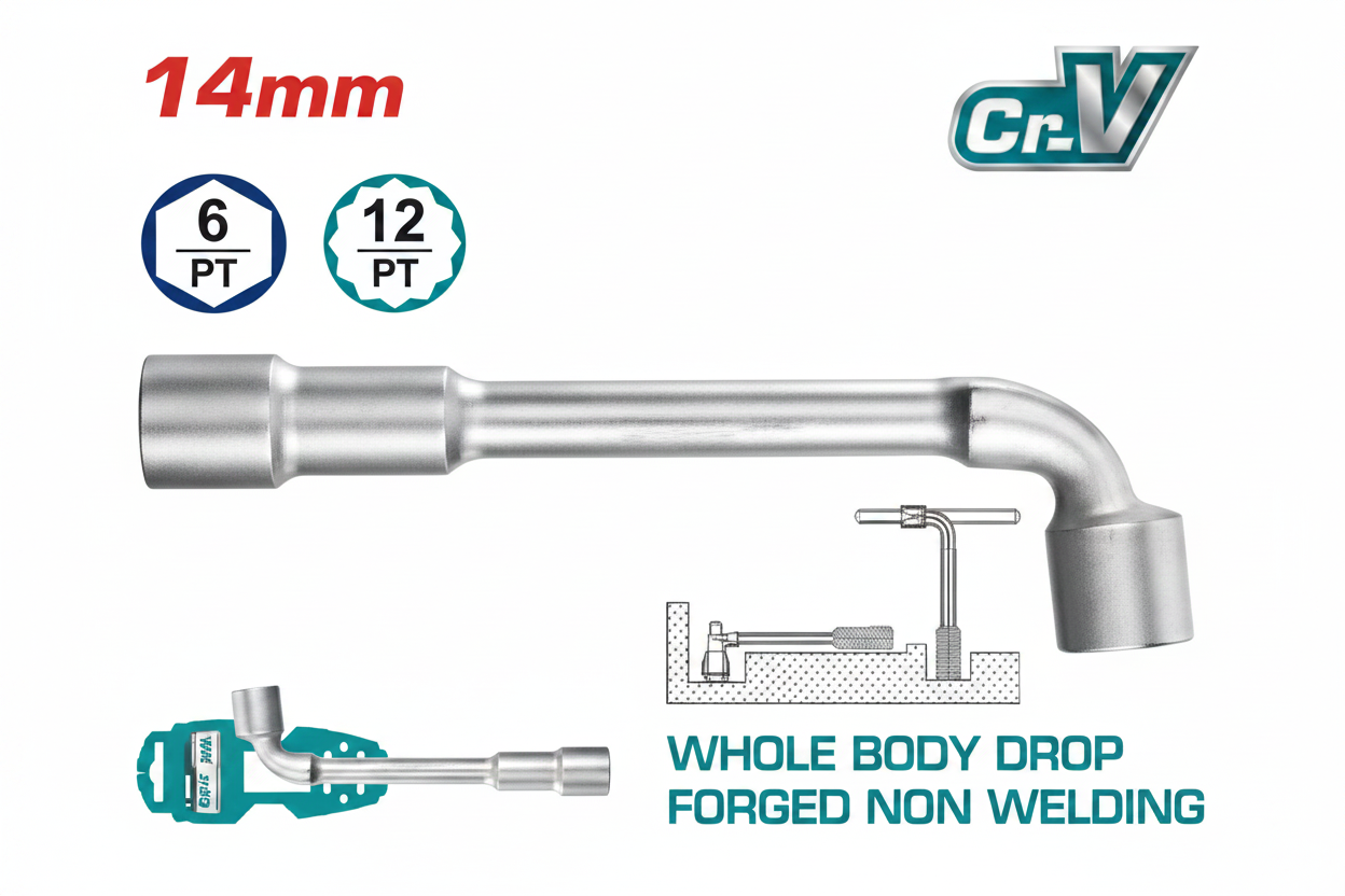 14mm L-Angled Socket Wrench Cr-V THWL1406 – Professional Mechanic Tool in Karachi