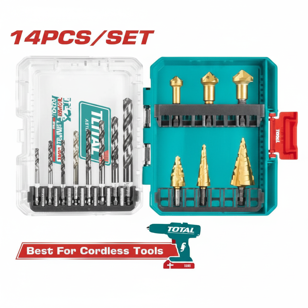 14 Pcs HSS Drill Bits & Step Drill Bits Set with Step Drill – Buy Online in Karachi Pakistan | TACS