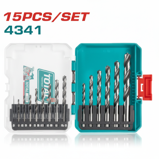 15 Pcs HSS 4341 Drill Bits Set – Best Price in Karachi | Power Tools Pakistan