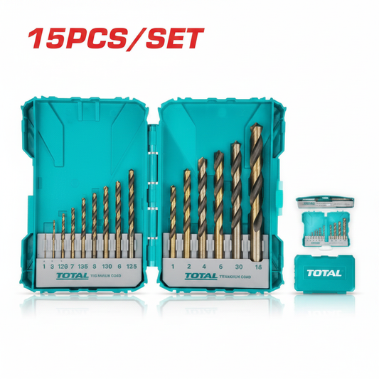 15 Pcs HSS Drill Bits Set High Speed Steel for Metal Wood – Buy in Karachi Pakistan