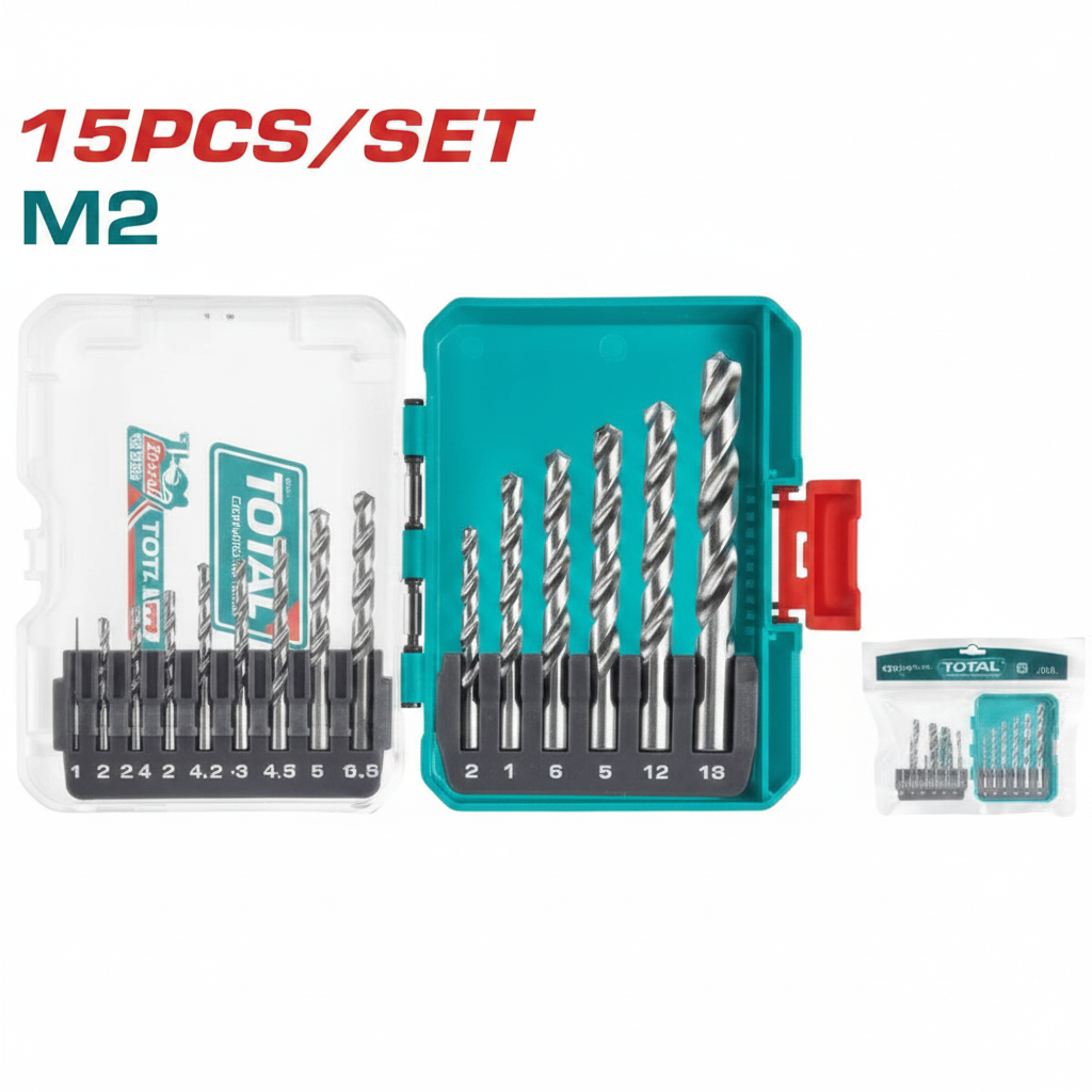 15 Pcs M2 HSS Drill Bits Set – Buy Online in Karachi | TACSDL51508
