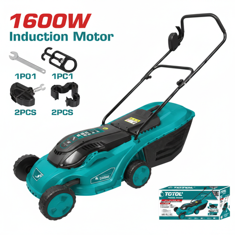 1600W Electric Induction Motor Lawn Mower in Karachi – TGT616151 | 380mm Cutting Width, 5-Height Settings, 50L Grass Box | Buy Online with Karachi-Wide Delivery