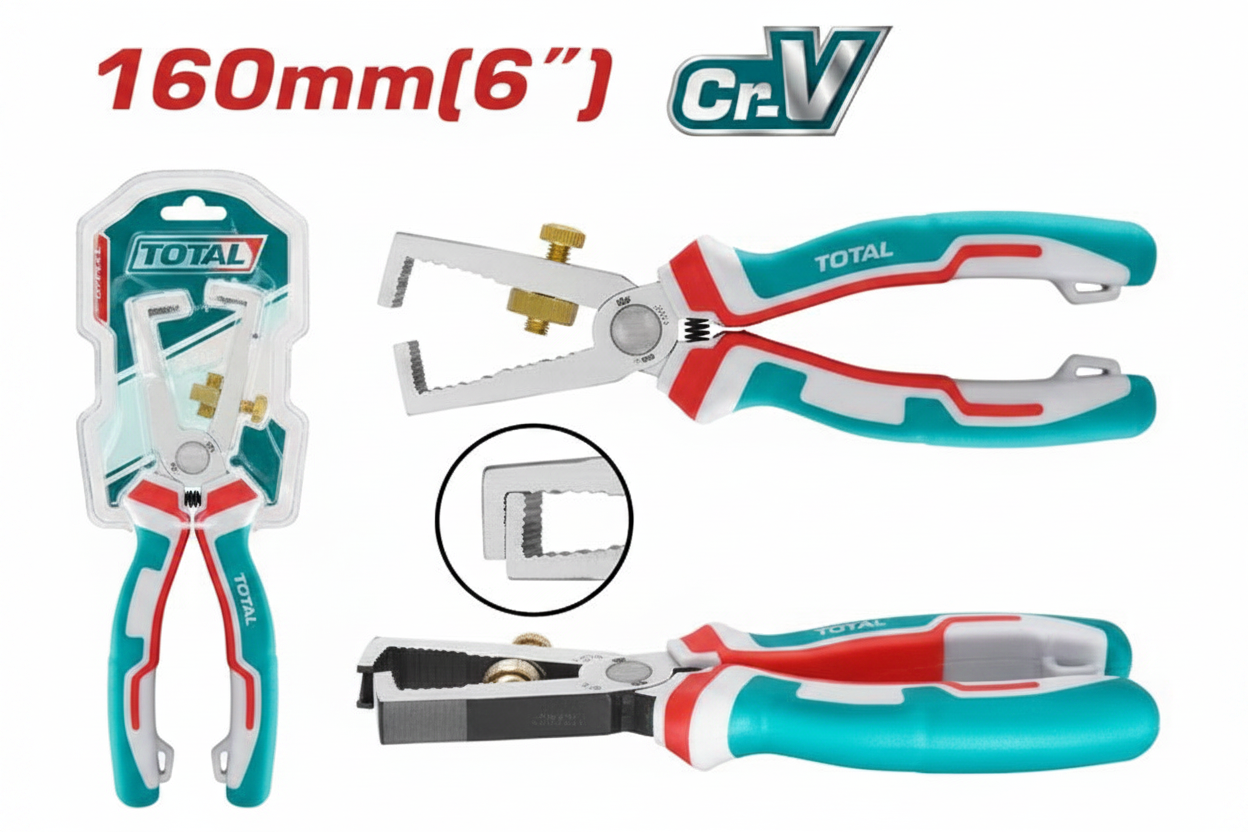 THT25616 Wire Stripping Pliers 6 inch Chrome Vanadium Professional Electrician Tool Karachi