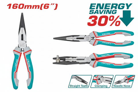 THT220606S High Leverage Long Nose Pliers 6 inch 160mm Cr-V Steel – Buy in Karachi