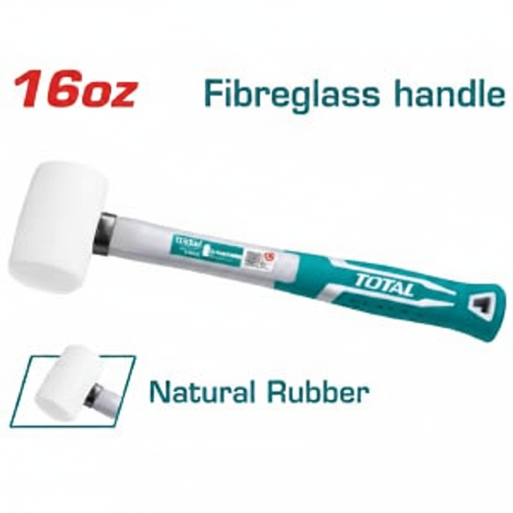 TOTAL 8oz Natural Rubber Mallet THT76836 with Fibreglass Handle – Buy in Karachi | Offers Wala
