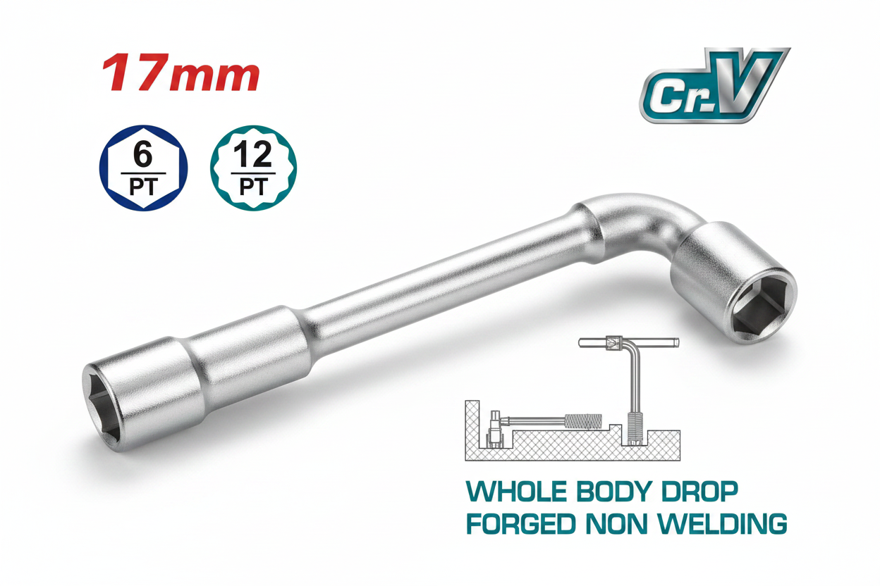 L-Angled Socket Wrench 17mm Cr-V Drop Forged – Hand Tool in Karachi | Offers Wala