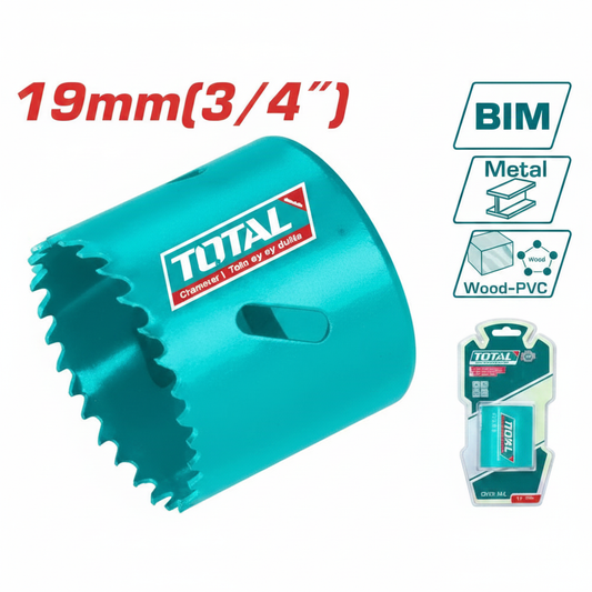 19mm HSS Bi-Metal Hole Saw Cutter – Buy Online in Karachi | Fast Delivery | High-Speed Steel Hole Saw for Metal & Wood Cutting