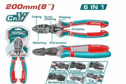6-in-1 Diagonal Cutting Pliers 200mm Chrome Vanadium THTMF386 – Best Price in Karachi