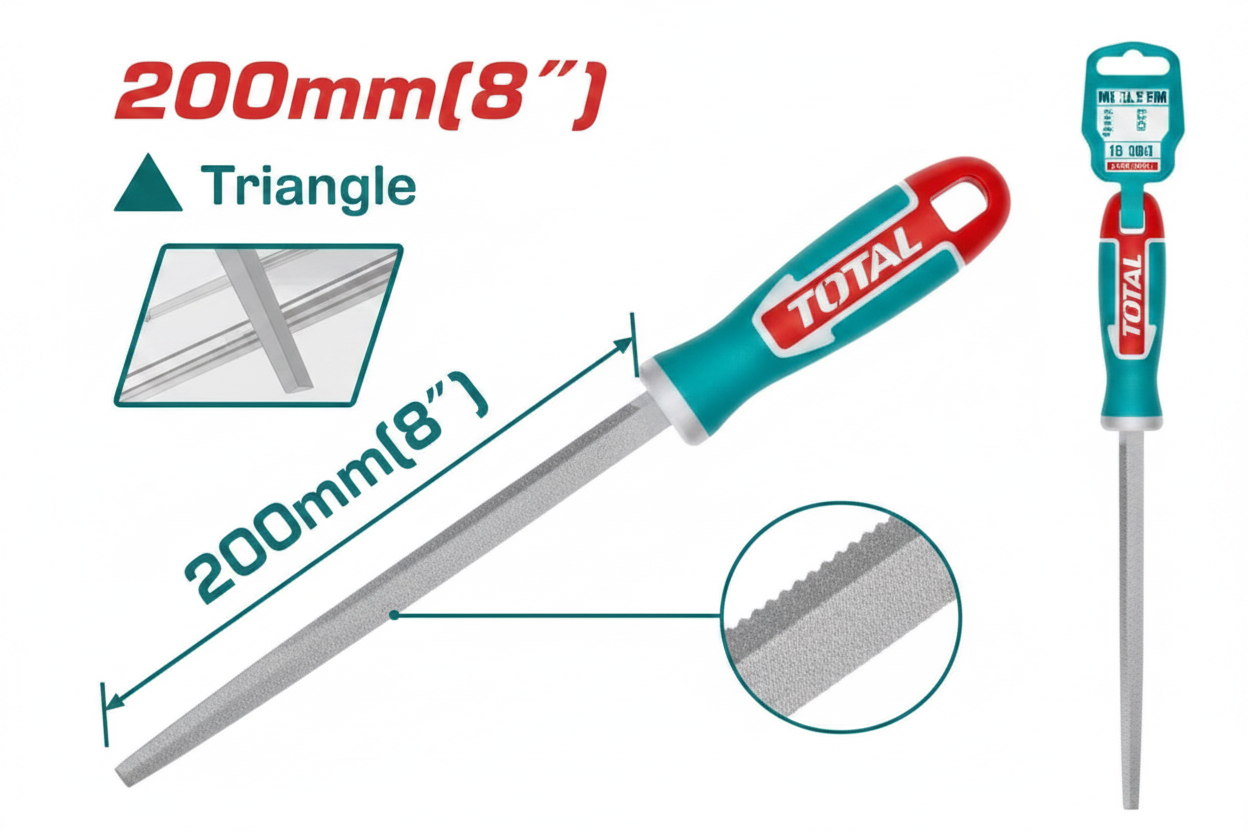 Triangle Steel File THT91486 200mm T12 High-Carbon Steel – Buy in Karachi
