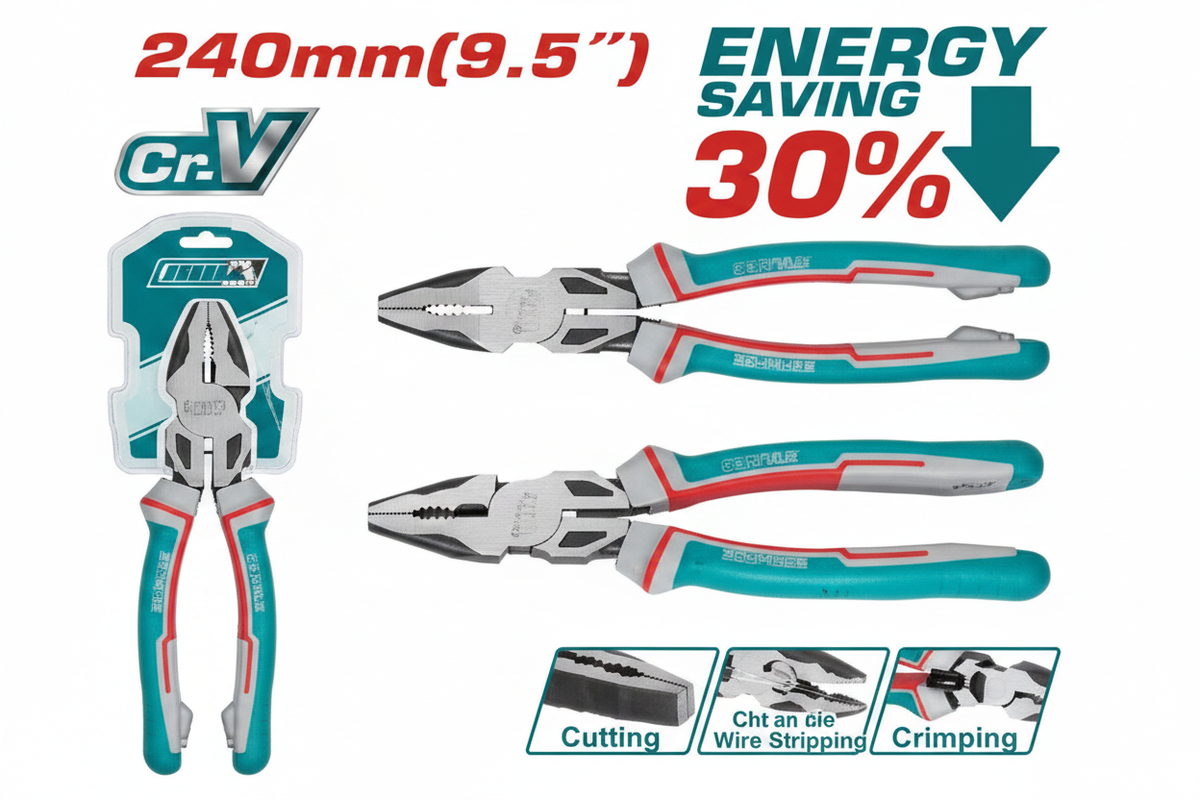 High Leverage 240mm Cr-V Combination Pliers THT210906S – Professional Tool in Karachi