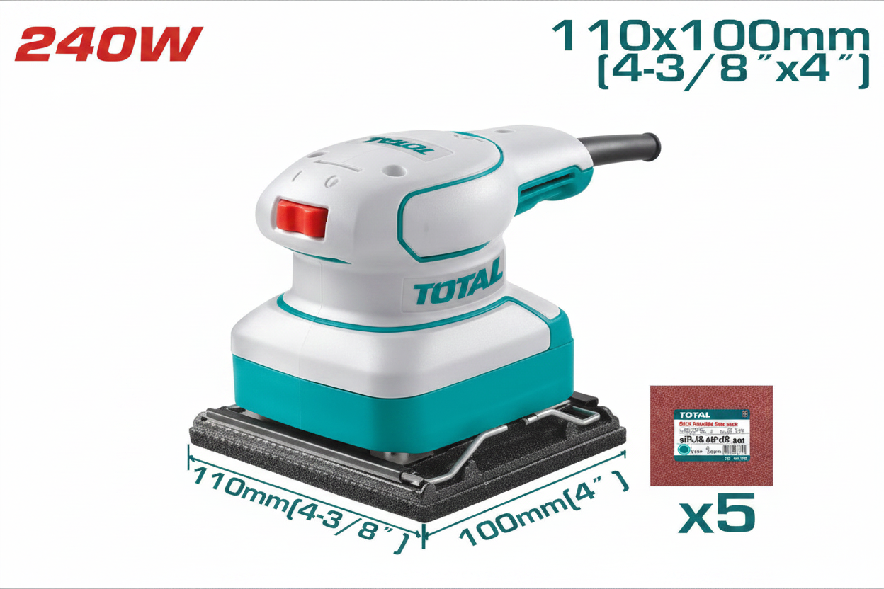 TOTAL Palm Sander 240W TF2241108 – Buy Online in Karachi | Professional Finishing Sander | Offers Wala