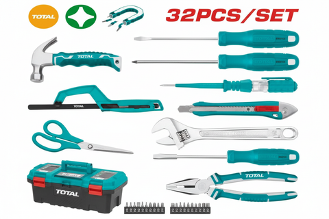 32 Pcs Hand Tools Set THKTHP20326 – Pliers, Wrench, Screwdrivers, Hammer & More | Buy in Karachi