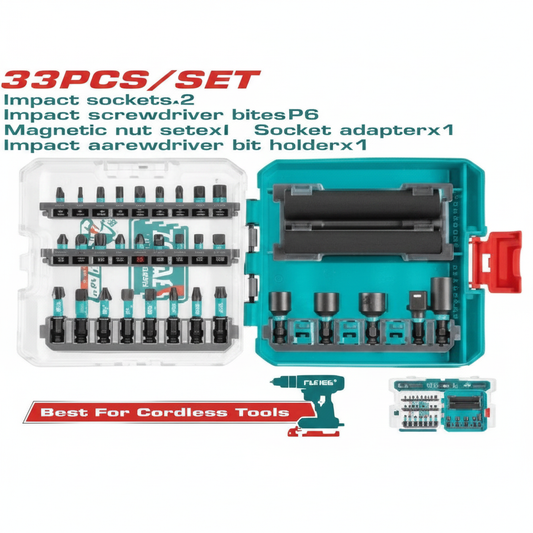 33 Pcs Impact Screwdriver Bits & Sockets Set TACSDL63306 – Buy Online in Karachi Pakistan