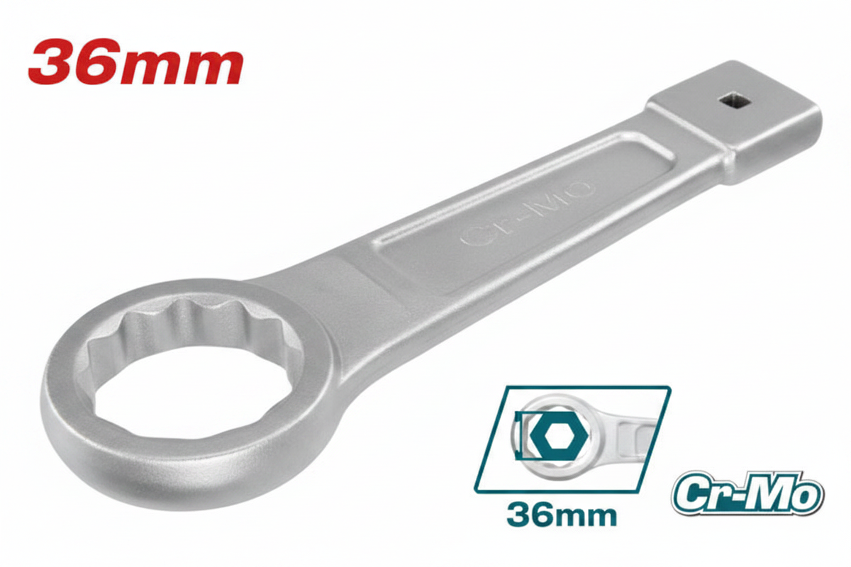 Ring Slogging Wrench 36mm CrMo THT104036 – Heavy-Duty Striking Wrench in Karachi