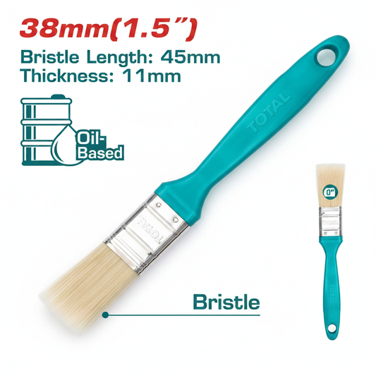 Total 38mm Oil-Based Paint Brush 1.5 inch - 45mm Bristle Length, 11mm Thick - Buy in Karachi Pakistan