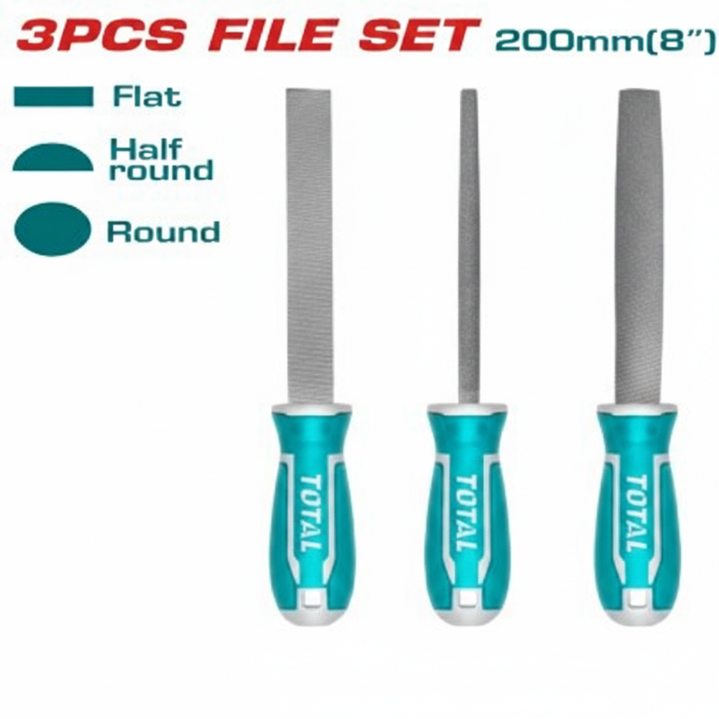 3 Piece File Set 200mm TOTAL Brand - Buy Hand Files in Karachi Pakistan