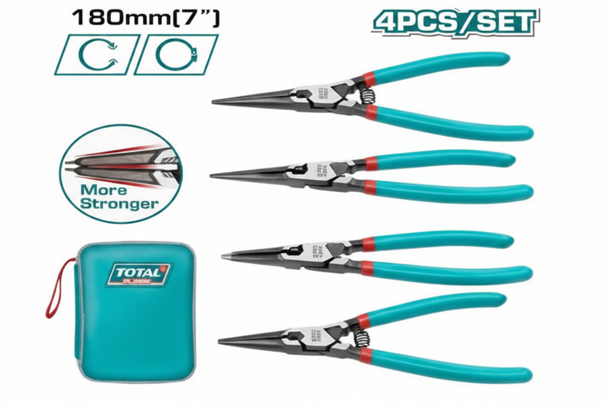 4 Pcs Circlip Pliers Set 180mm – Professional Snap Ring Plier Kit | Available in Karachi
