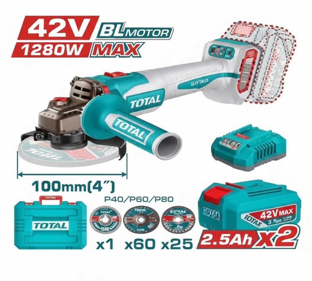 Brushless Angle Grinder 42V 1280W – Buy Online in Karachi | Best Price Pakistan | Offers Wala