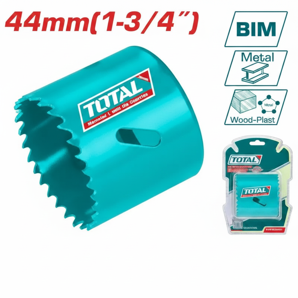 44mm Bi-Metal Hole Saw for cutting wood and metal – Buy online in Karachi at best price from Offers Wala