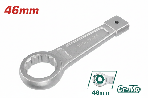 46mm Cr-Mo Slogging Ring Wrench – Heavy Duty Chrome Molybdenum Steel Slogging Spanner for Industrial & Construction Use | Available in Karachi, Pakistan