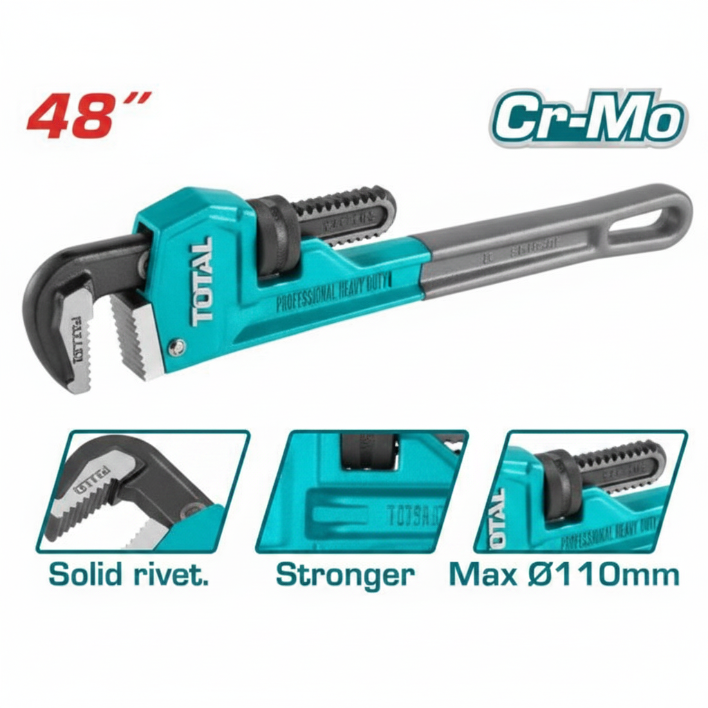 Pipe Wrench THT171486 48 Inch Heavy-Duty Drop-Forged Carbon Steel Plumbing Wrench – Buy Online in Karachi